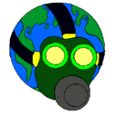 Dibujo Tierra con máscara de gas pintado por naxo450