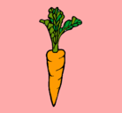 Dibujo zanahoria pintado por piripiri