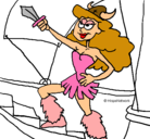 Dibujo Princesa vikinga pintado por vikinga pink