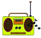 Dibujo Radio cassette 2 pintado por deiver