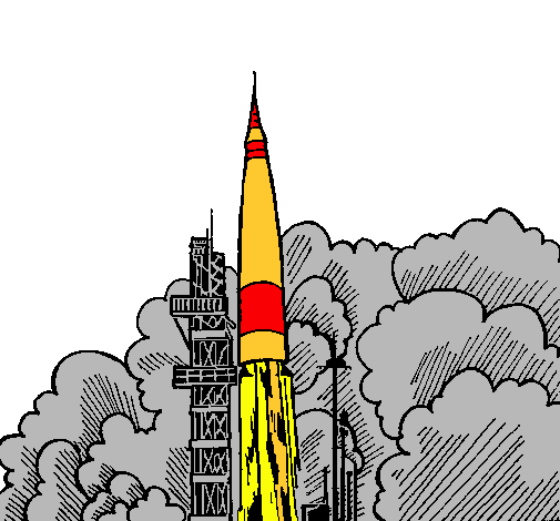 Dibujo Lanzamiento cohete pintado por lennin