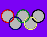 Dibujo Anillas de los juegos olimpícos pintado por cupiguay