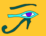 Dibujo Ojo Horus pintado por reshiram