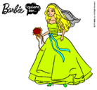 Dibujo Barbie vestida de novia pintado por unkamonka