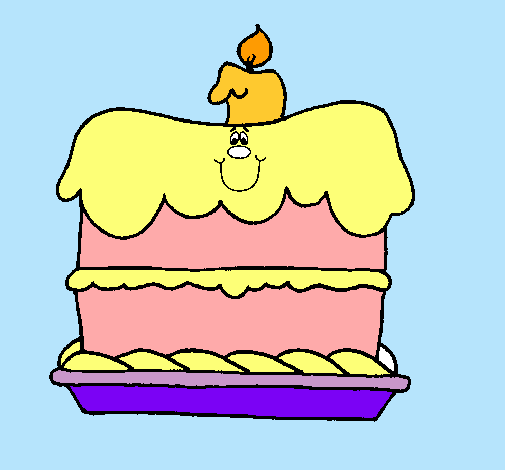 Dibujo Pastel de cumpleaños pintado por Diianiita