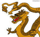 Dibujo Dragón chino pintado por eeeeeeeeeeee