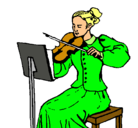 Dibujo Dama violinista pintado por klago