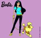 Dibujo Barbie con look moderno pintado por La_lindaa