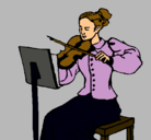Dibujo Dama violinista pintado por skarletm