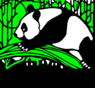 Dibujo Oso panda comiendo pintado por HHHHHHHHHHHH