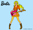 Dibujo Barbie guitarrista pintado por fesitr