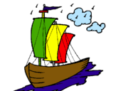 Dibujo Barco velero pintado por josue12