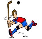 Dibujo Jugador de hockey sobre hierba pintado por danicash