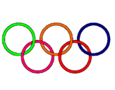 Dibujo Anillas de los juegos olimpícos pintado por nayelli