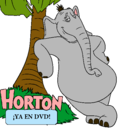 Dibujo Horton pintado por negra