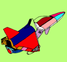 Dibujo Nave cohete pintado por timothy