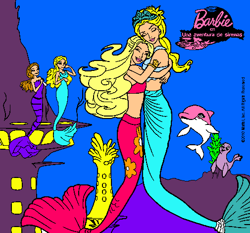 Barbie sirena y la reina sirena