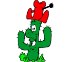 Dibujo Cactus con sombrero pintado por Francis200