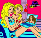 Dibujo Barbie chateando pintado por agoyyane 