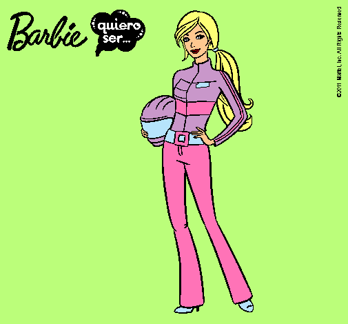 Barbie piloto de motos