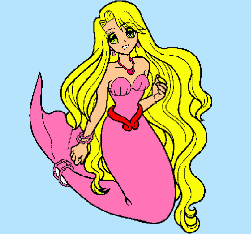Dibujo Sirenita pintado por arocena