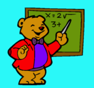 Dibujo Profesor oso pintado por flipi