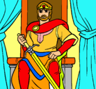 Dibujo Caballero rey pintado por hugooo