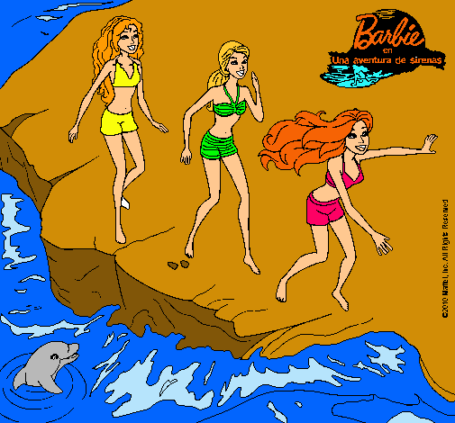 Barbie y sus amigas en la playa