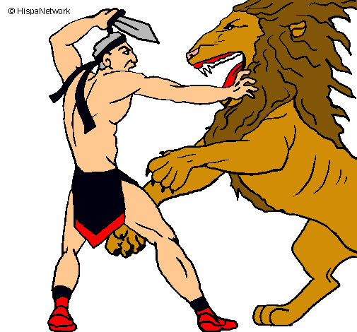 Gladiador contra león