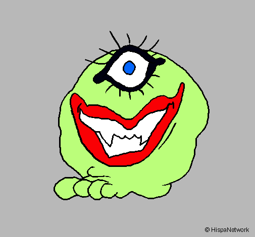 Dibujo Monstruo de un ojo pintado por wapixima