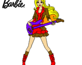 Dibujo Barbie guitarrista pintado por laguitarrist