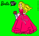 Dibujo Barbie vestida de novia pintado por vvvv