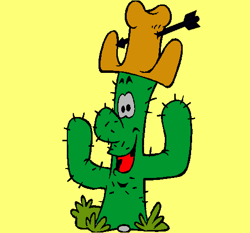 Cactus con sombrero