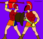 Dibujo Lucha de gladiadores pintado por vccccccccccc