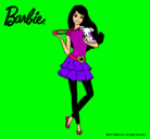 Dibujo Barbie y su mascota pintado por france_alicia