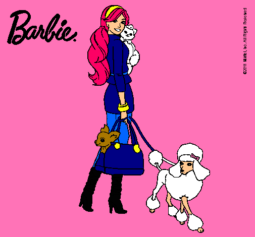 Dibujo Barbie elegante pintado por france_alicia