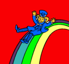 Dibujo Duende en el arco iris pintado por saida