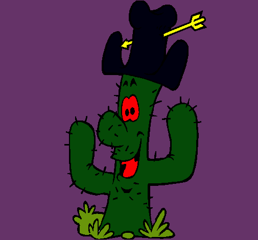 Cactus con sombrero