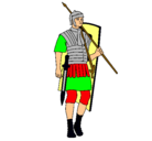 Dibujo Soldado romano pintado por renito