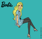 Dibujo Barbie sentada pintado por danna