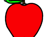 Dibujo manzana pintado por fabila
