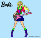 Dibujo Barbie guitarrista pintado por danna