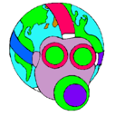Dibujo Tierra con máscara de gas pintado por alejandra28