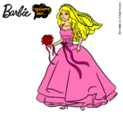 Dibujo Barbie vestida de novia pintado por Barbiger