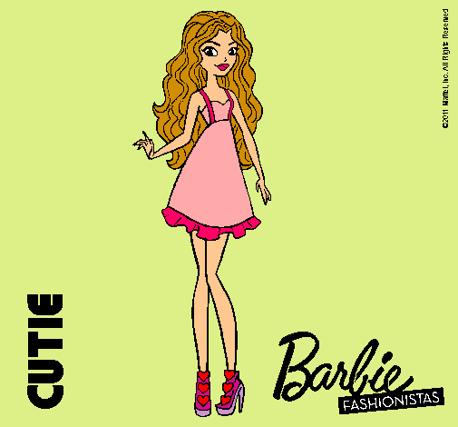 Dibujo Barbie Fashionista 3 pintado por Loren