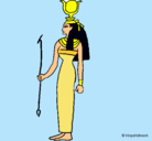 Dibujo Hathor pintado por luucy