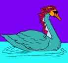 Dibujo Cisne con flores pintado por tonyxx