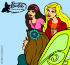 Dibujo Barbie y sus amigas sorprendidas pintado por REJOU