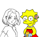 Dibujo Sakura y Lisa pintado por natallas