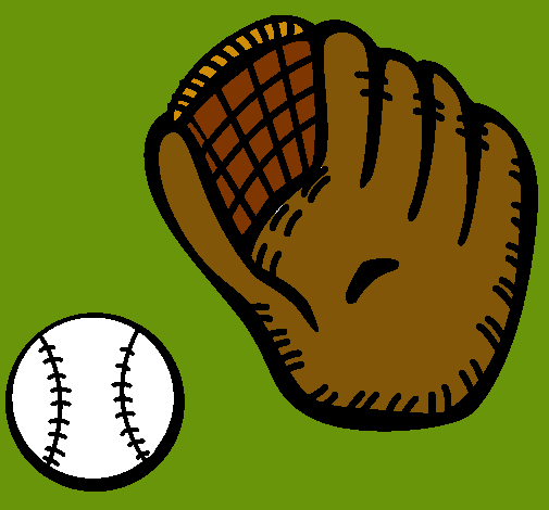 Dibujo Guante y bola de béisbol pintado por lani